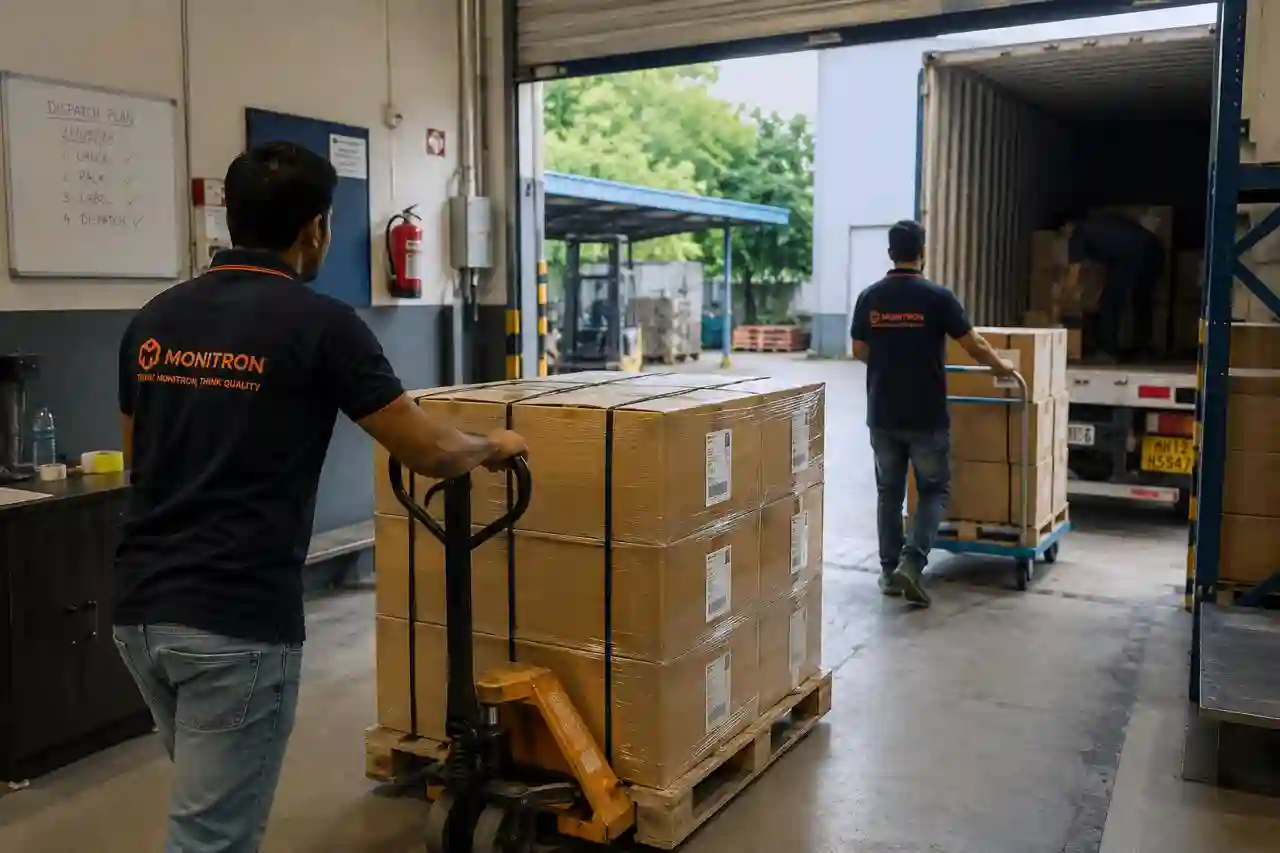 High-speed packing and dispatch line