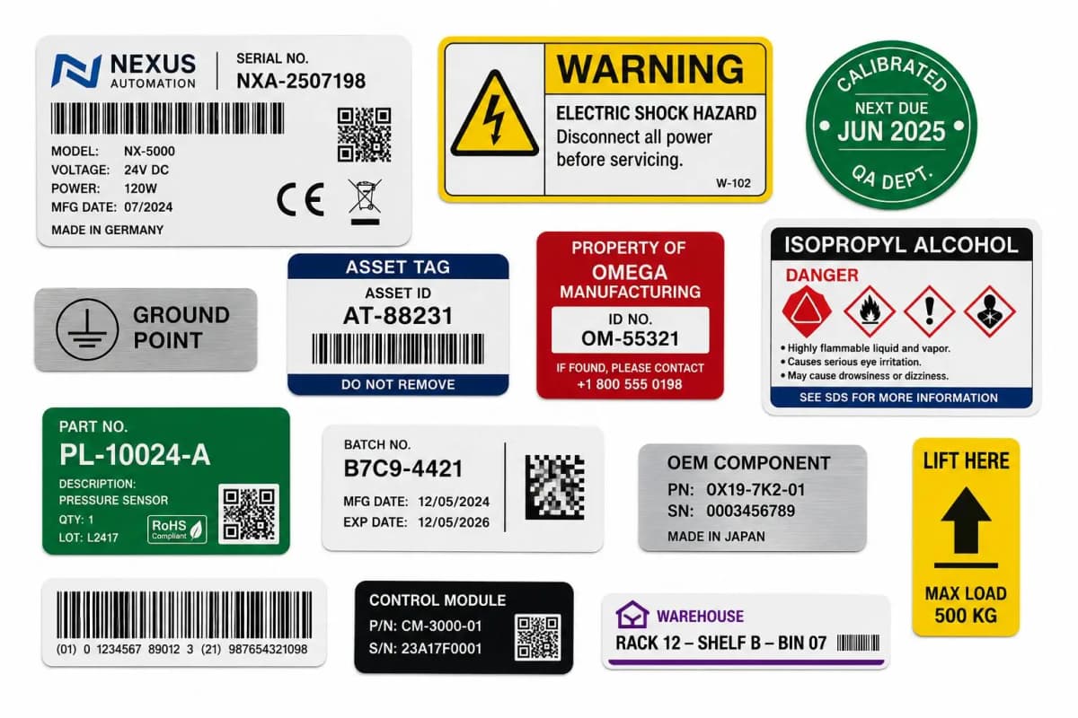 Equipment Identification Labels