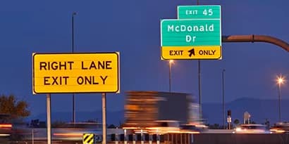 Reflective Warning Sign